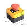 1pc 22mm Push Button Switch Waterproof Red Mushroom-shaped Plastic Stop Button Switch For Automatic Control Circuits