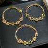 High-end Simulation Color Tourmaline Princess Square Full Diamond Bracelet Femininity Fashion Jewelry