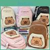 Capybara Fabric Oxford Backpack With Print Pattern And Durable Design For Kids