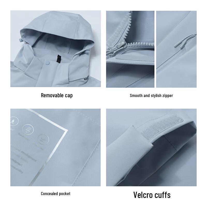 JEANSWEST Unisex Color-Block Waterproof Windbreaker Jacket