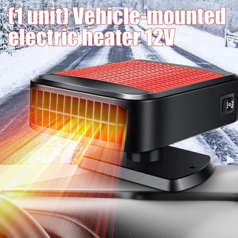 Energy Efficient 12V Car Warmer Fan ABS High Temperature Resistant Shell Rapid Heating Tool Free Mounting For Most Vehicles All Season Use