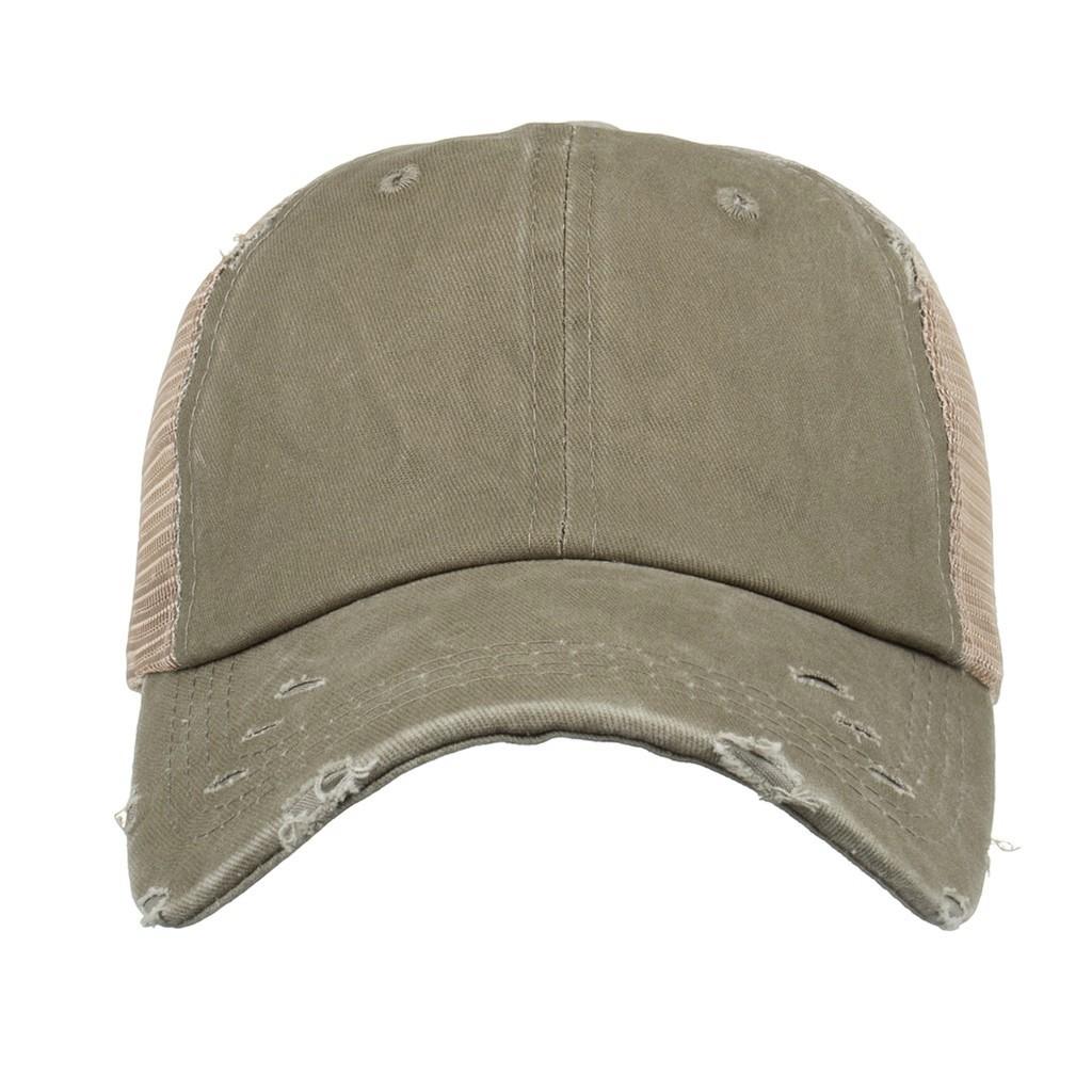 Unisex Solid Color Baseball Cap Distressed Vintage Style Adjustable Mesh Back Hat for Outdoor Activities Casual Wear