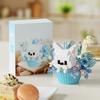 Building block small animals flower pot series tabletop ornaments decoration Christmas Halloween gifts