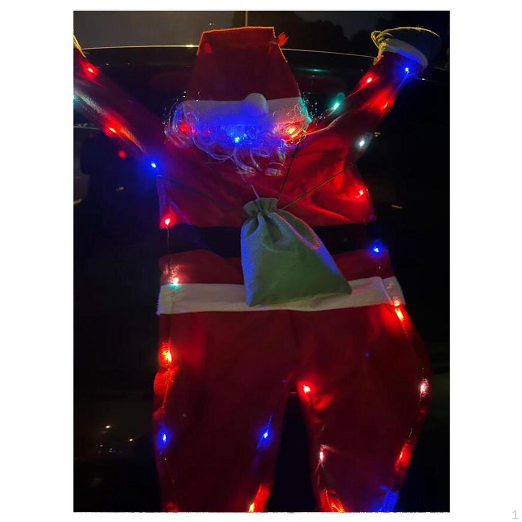 LED Santa Claus Christmas Decoration Hanging Light Statue Ornament for