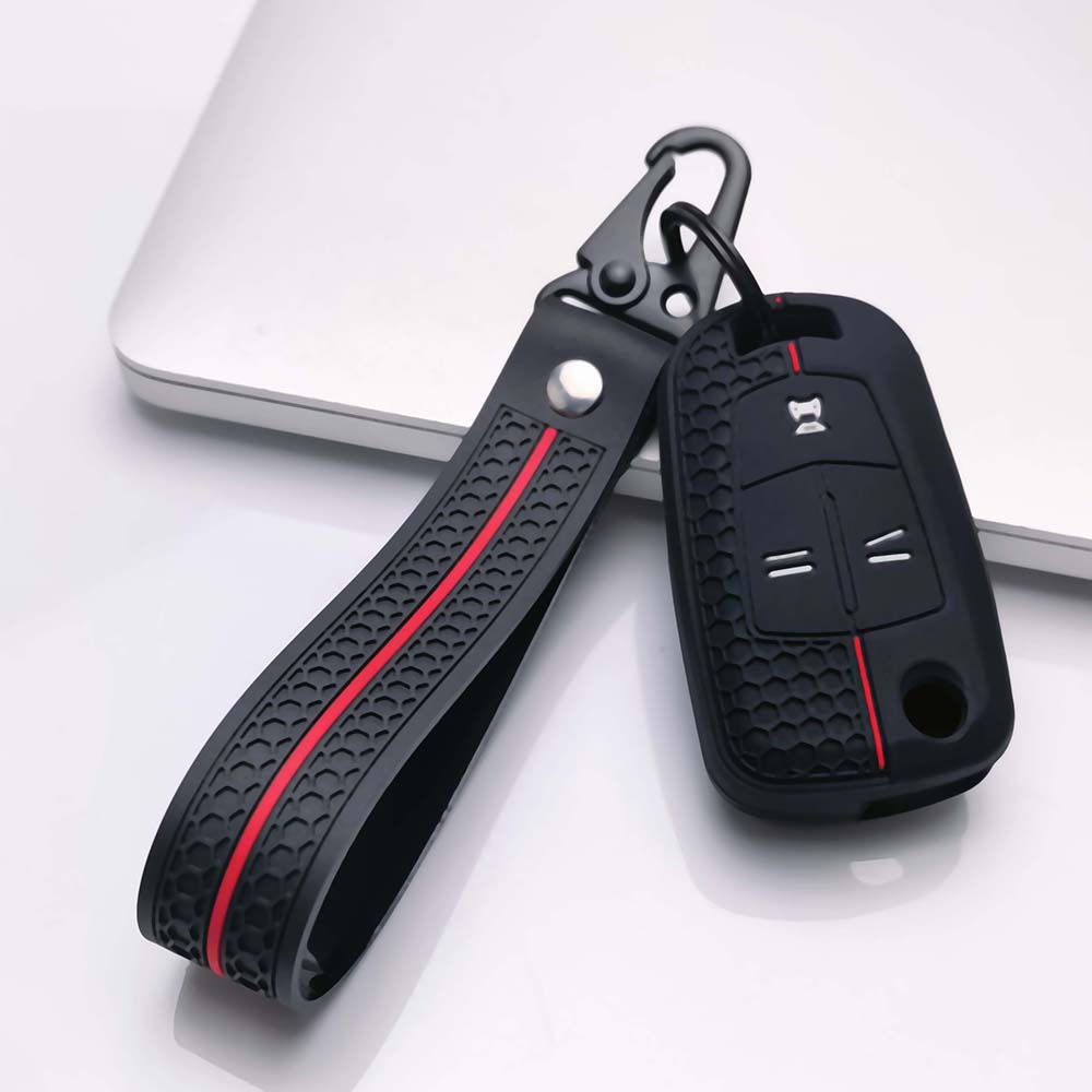 Key Case Cover for Opel astra h corsa d zafira b insignia zafira with Keychain Anti-Scratch Guard Shockproof Protection Soft Grip Texture