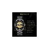 Tevise Men's Skeleton Watch Black Stainless Steel Waterproof Automatic Roman Numerals Dial
