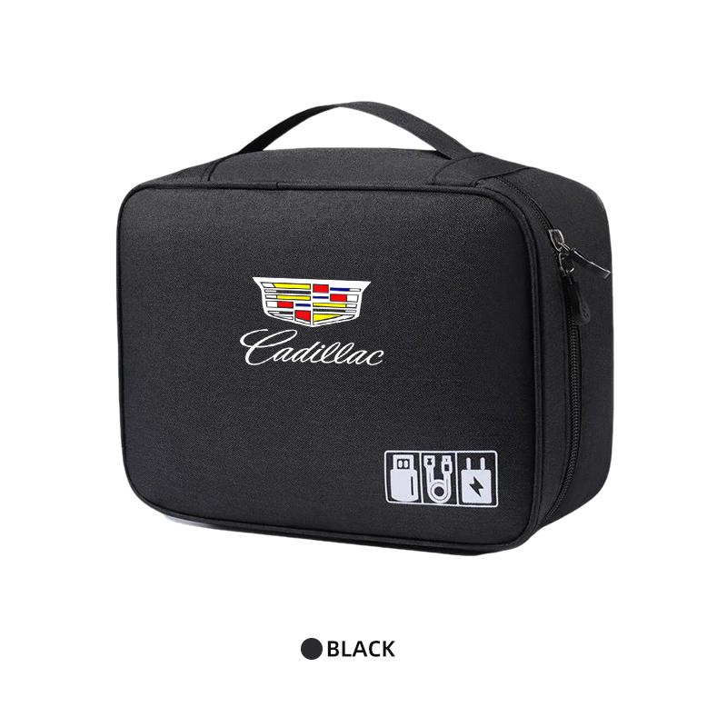 1pc Portable USB Data Cable Charger Storage Bag Travel Cable Organizer For Cadillac XT4 XT6 CTS DTS STS XTS ATS BLS SLS CT5