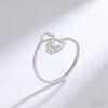 Stainless Steel Cat Claw Open Ring Cute Animal Footprints Adjustable Love Ring Women's Jewelry Birthday Gift Wholesale