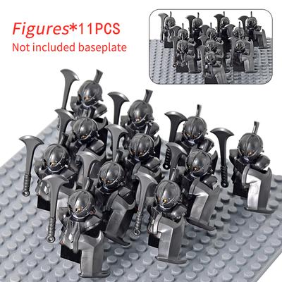 11pcs/lot Movie Series Orc Uruk-hai Army Action Figures Mini Bricks Doll Assemble Building Blocks DIY Toys for Kid Gift