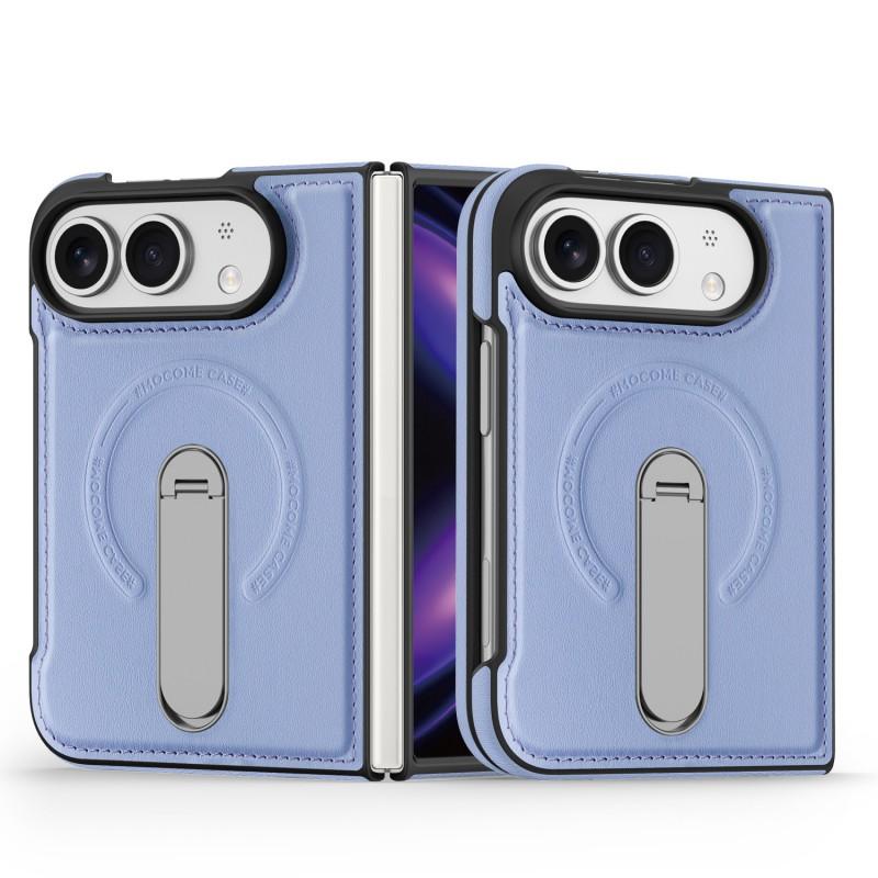 IPhone 18 Duo Leather Case With 360 Rotating Stand Foldable Business Flip Cover Men Women Office Travel