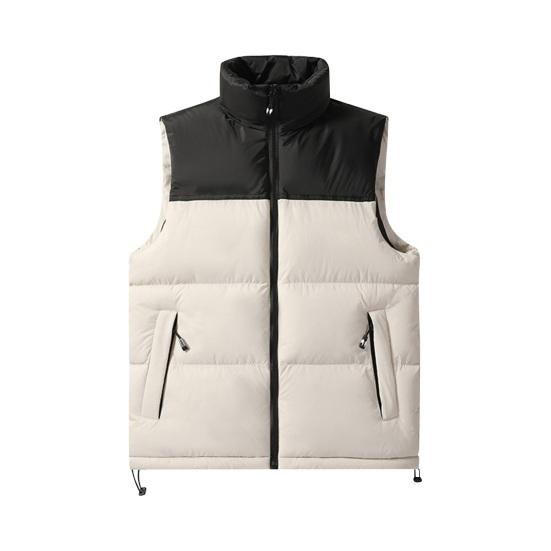 

Мужской хлопковый жилет с воротником-стойкой, без рукавов, лоскутный цветной хлопковый жилет, пальто с карманами, эластичный шнурок, подол, застежка-молния, жилет, верхняя одежда M