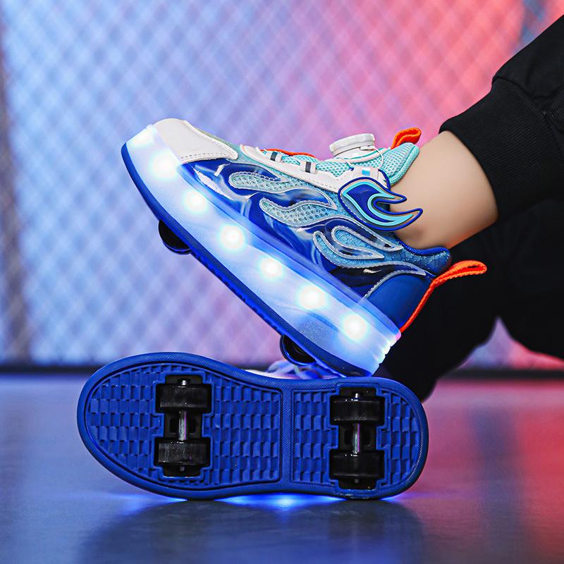 

Racing Roller Skate Shoes Children s 2-in-1 Removable Roller Skating Shoes for Skating and Parkour Women s Sneaker with 4 Wheels 38