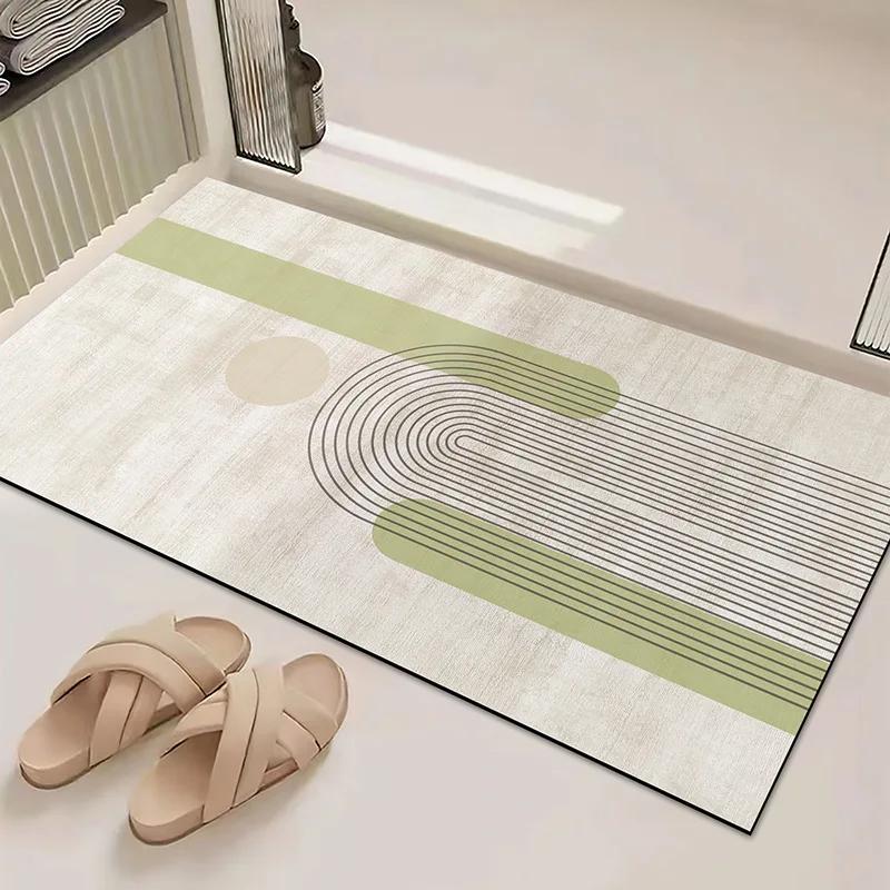 Diatom mud bathroom mat, absorbent and non slip, toilet door mat, quick drying shower mat