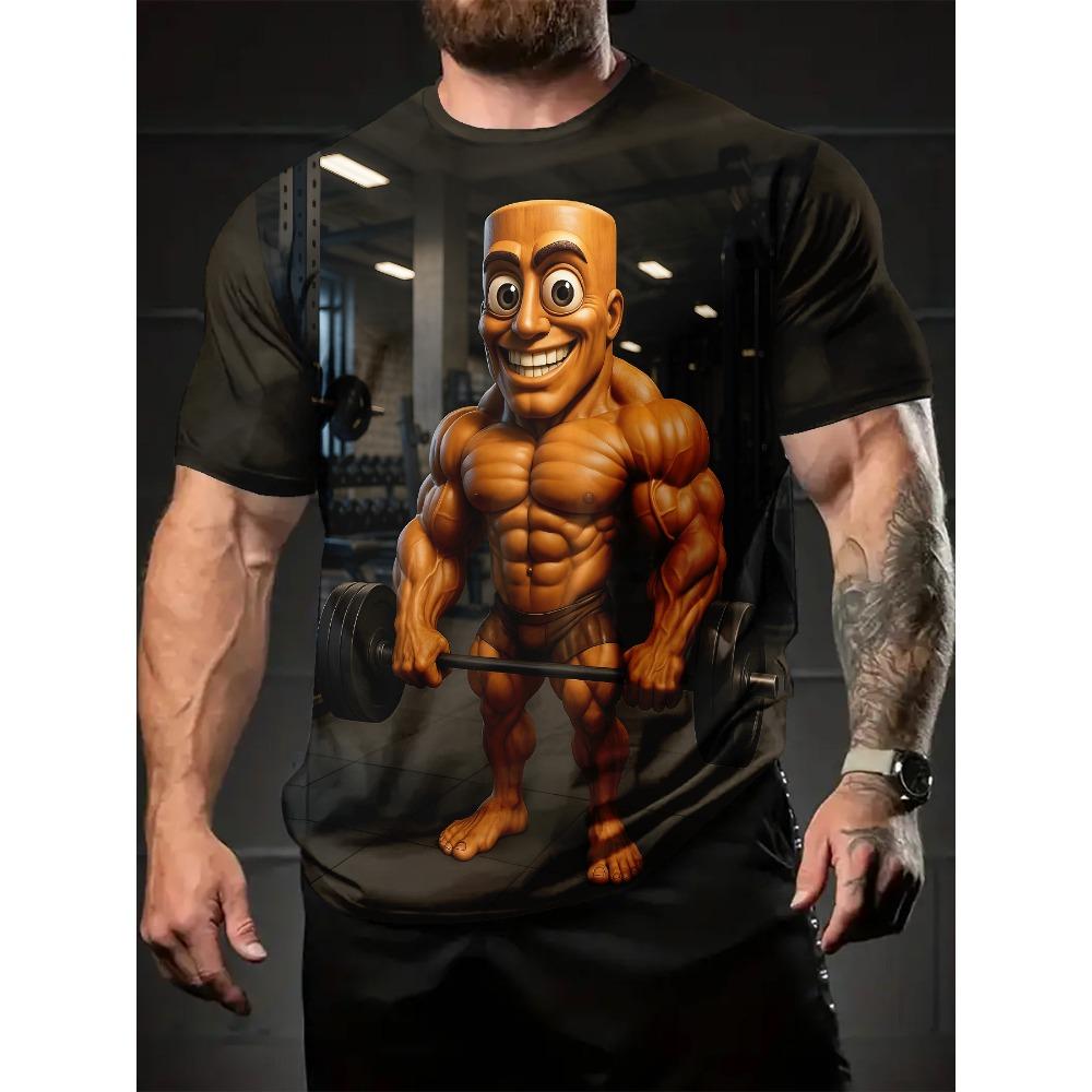 

Creative Personality Men s Casual Short Sleeved T-shirt Round Neck Fashionable Comfortable Soft Breathable Minimalist Daily T-shirt 6XL