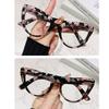 Oversized Cat Eye Frame Reading Glasses for Women Blue Light Blocking Presbyopia Glasses High-Definition Hyperopia Glasses +4.0