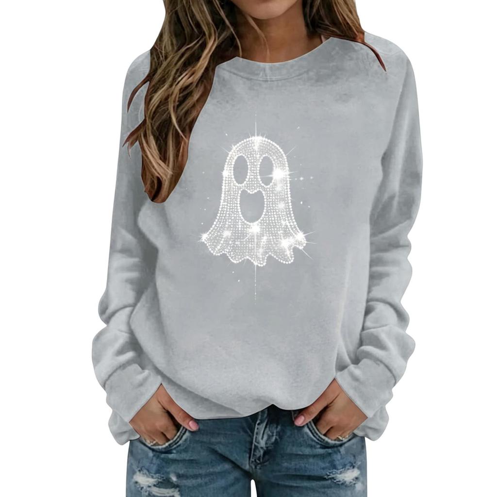 Women's Fashionable and Casual Halloween Print Pullover Hoodie