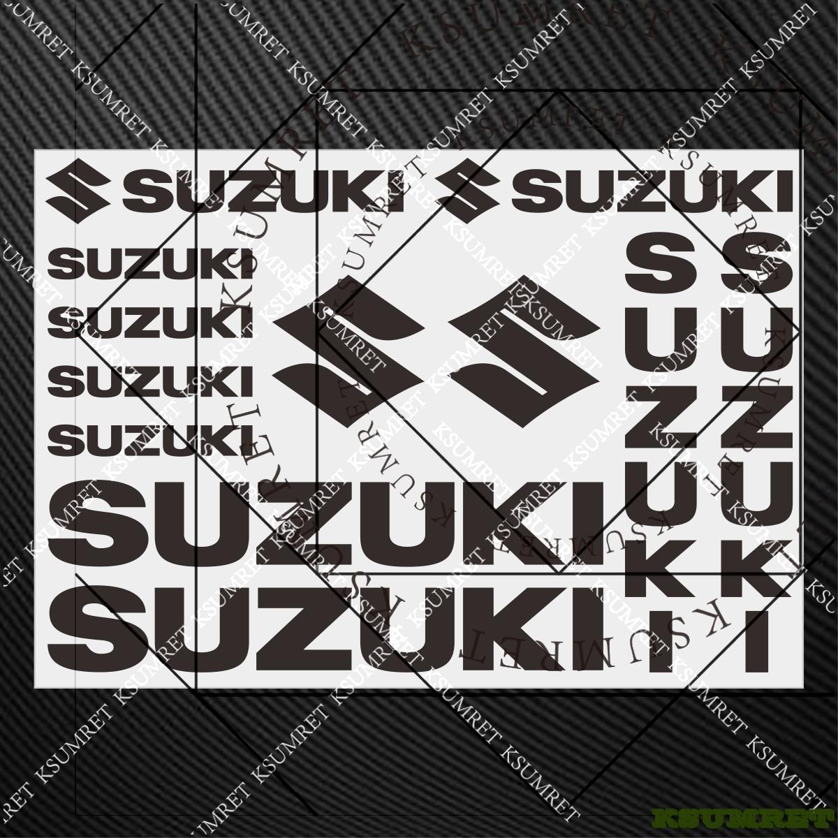 AAGL1 For Suzuki Sticker Moto Decal Motorcycle Helmet Logo Stickers чёрный