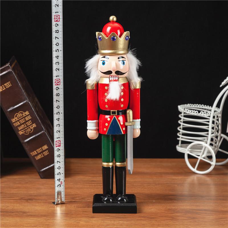 Set of 9 Christmas Wooden Nutcracker Soldier Pendant Decoration for Home Christmas Mini Wooden King and Soldier Nutcracker Nutcrackers Hanging Ornament Figures