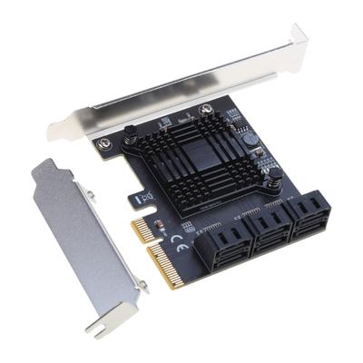 6 Ort  3 CI for Press Pansion Card CI-E  Controller CIe 4X To 3 6Gb Adapter Add On Cards For  SSD
