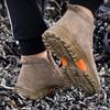 Men's Steel Toe Work Safety Shoes Lightweight Breathable Anti-smashing Work Shoes Male Boots Slip on Casual Sneaker Men Shoes 46