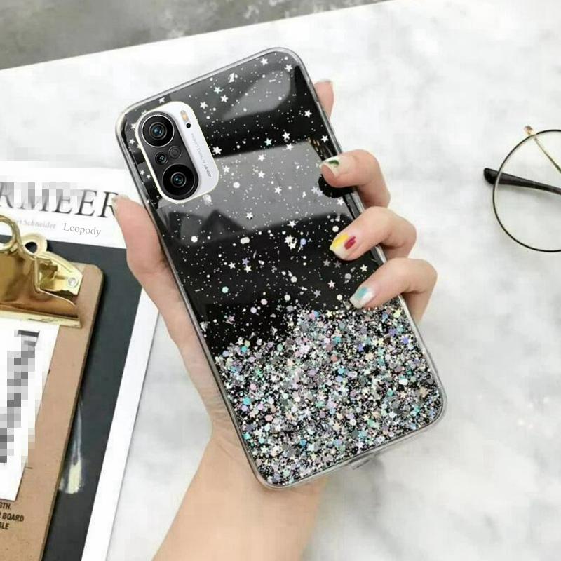 Luxury Bling Glitter Phone Case for Xiaomi Poco F3 Soft Case Full Cover For POCO F 3 5G 5 G Cases Back Cover Global Version