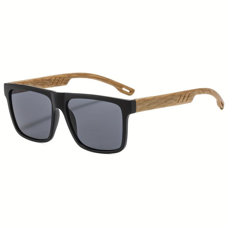 1 Pair Retro Wood Grain Eyeglass Legs Ultra Light Stylish Durable Unisex Frame