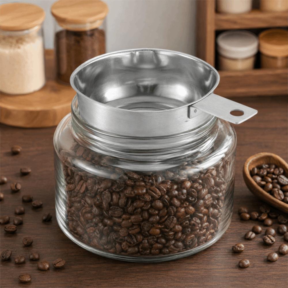 With Handle Kitchen Funnel Stainless steel Canning Funnel Durable Wide Mouth Funnel Canning Jars