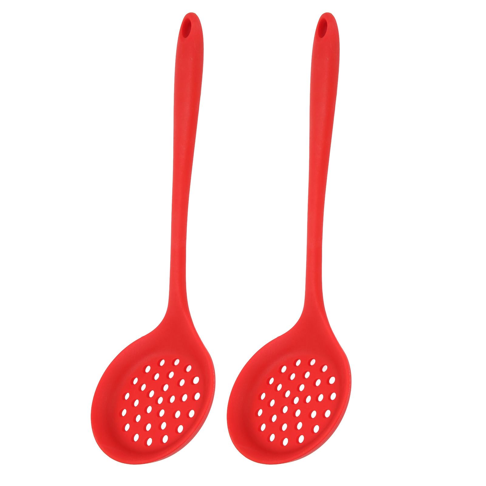

2 шт. силиконовая шумовка ложка многофункциональная мягкая пищевая силиконовая стойкая к высоким температурам кухонный ковш сито