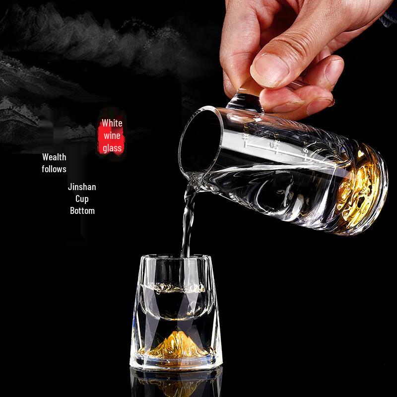 Shangqi Goldfolie Diamant Glas & Karaffe Set