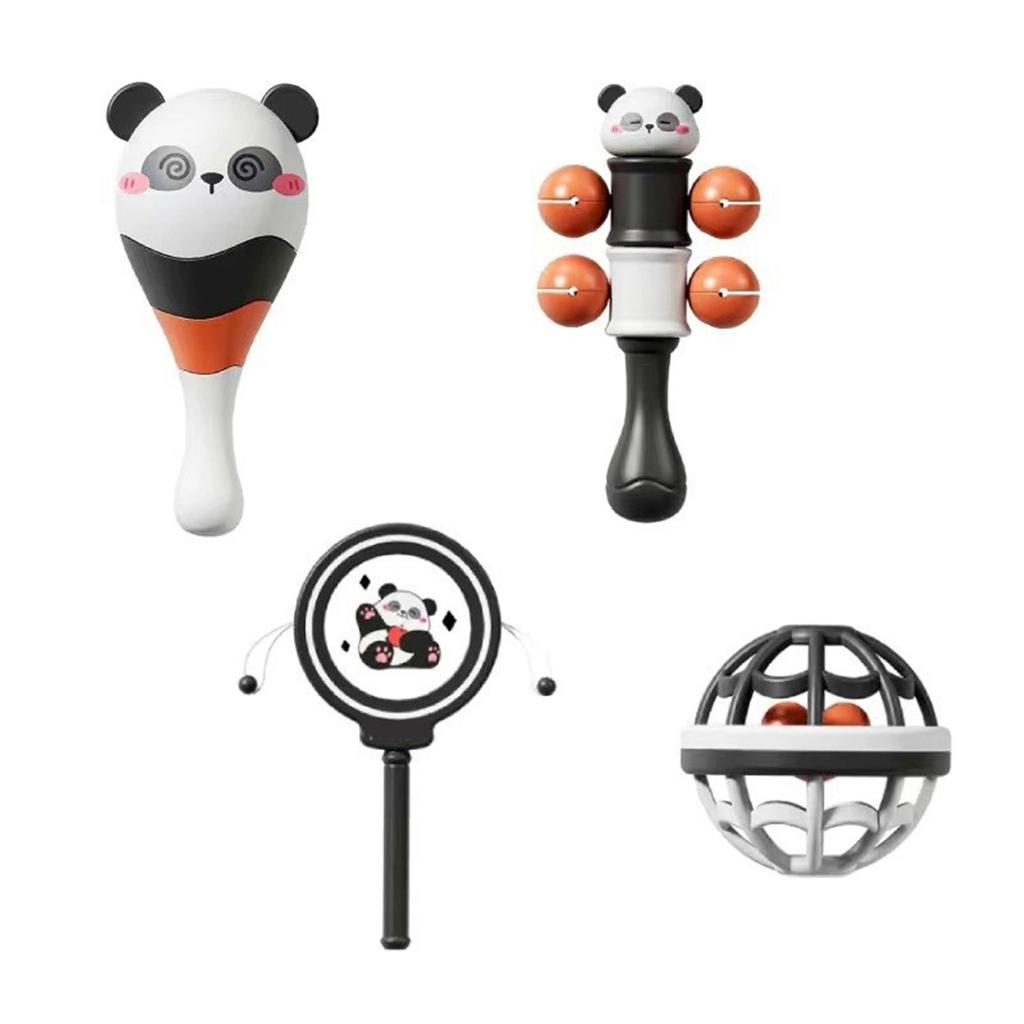 Handheld Baby Cartoon Panda Baby Shaker Toy for Hearing Sensory Stimulation Infant Toy Rattle Panda Shaker