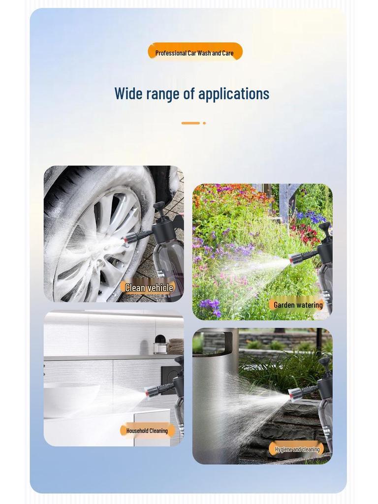 2L Handheld Car Wash and Gardening Foam Sprayer