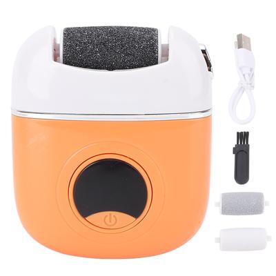 Electric Foot Callus Remover 2 Speed Automatic LED Display 500mAh Electric Foot Grinder File Orange