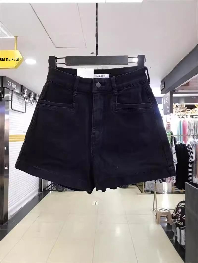 

Женские джинсовые шорты А-силуэта больших размеров - Летние широкие, стройнящие, для фигуры типа груша M: Height 155-165CM (47.5-54 kg)