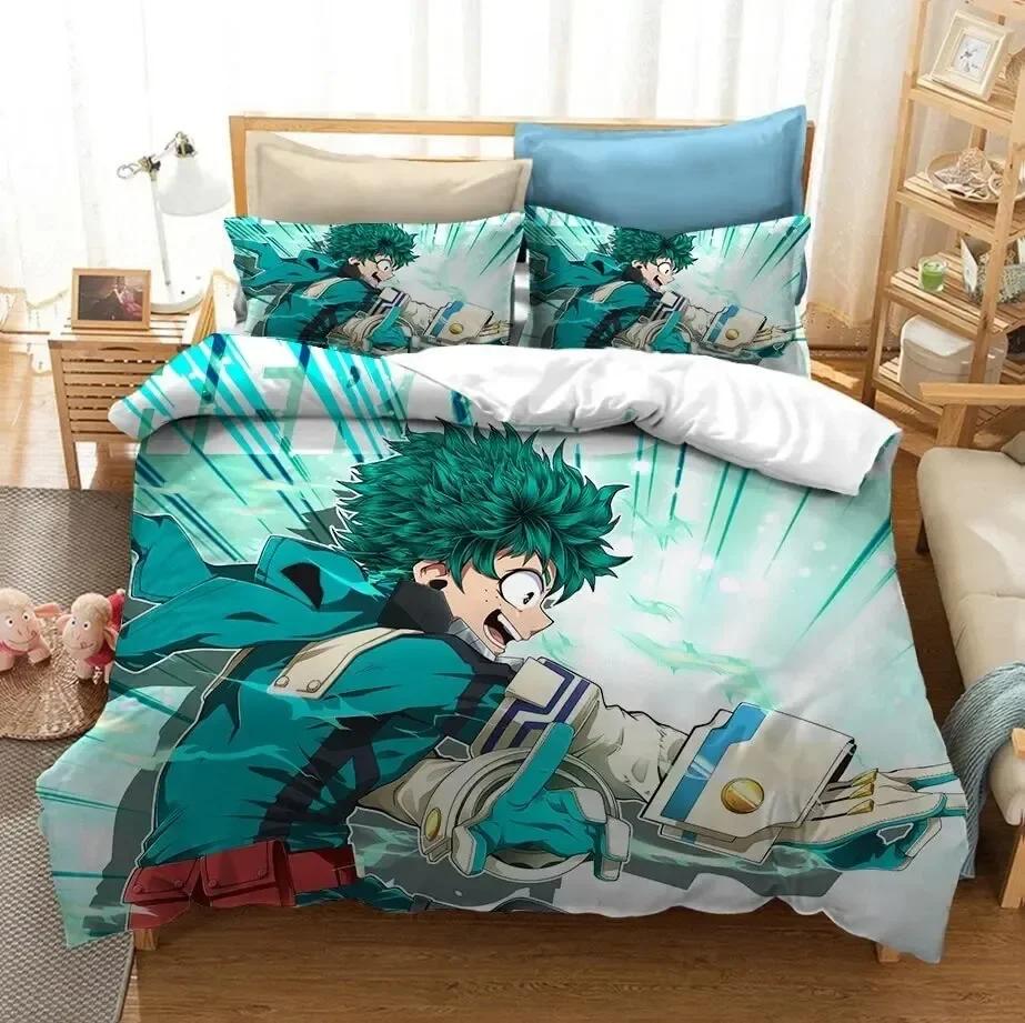 3D Anime My Hero Academia Printed Bed Set Duvet Cover Pillowcase Bedding Set Bed Linen Sheet Quilt Cover Full Queen King Size