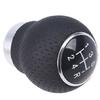 5 Speed Manual Car Gear Stick Shift Knob Shifter Lever Aluminum/Leather  Black