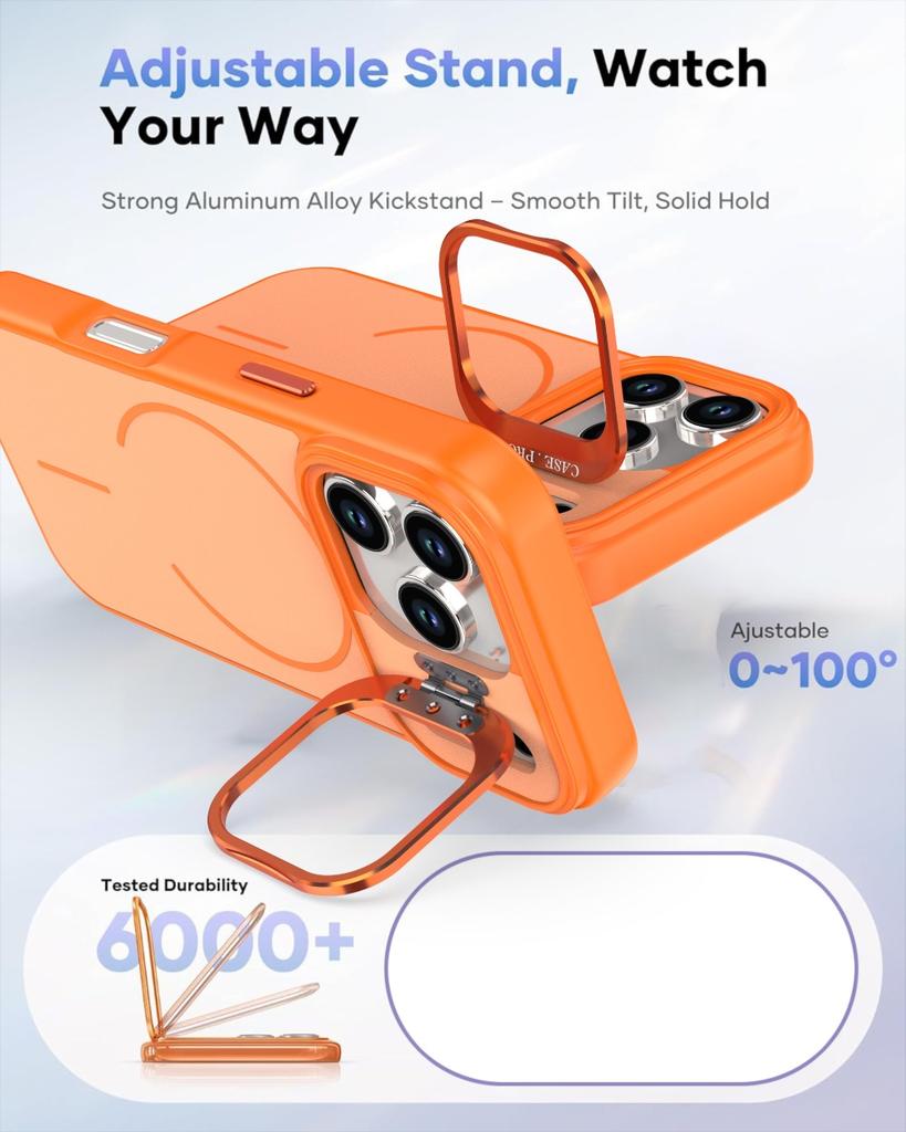 Quality Magnetic Matte Metal Lens Stand For Magsafe Case For iPhone 17 Pro Max Air 16 Plus 15 14 13 12 11 Wireless Charge Cover