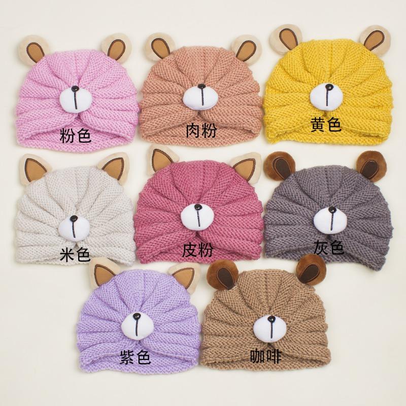 

Winter new baby wool bear hat, children s warm and comfortable creative hat, baby hat