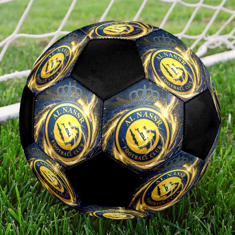 1pc Al-Nassr FC Soccer Ball Size 5 Indoor Soccer Ball Fashion Colorful Backyard Game - Great For Sports Fans Gift HE21