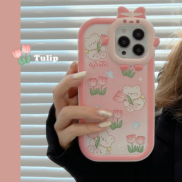 Pink Pig 2 In 1 Protector Capa Shockproof Shell For Iphone 11 12 Promax 14promax Plus 14 13 Pro Max Cute Girl Cartoon Phone Case