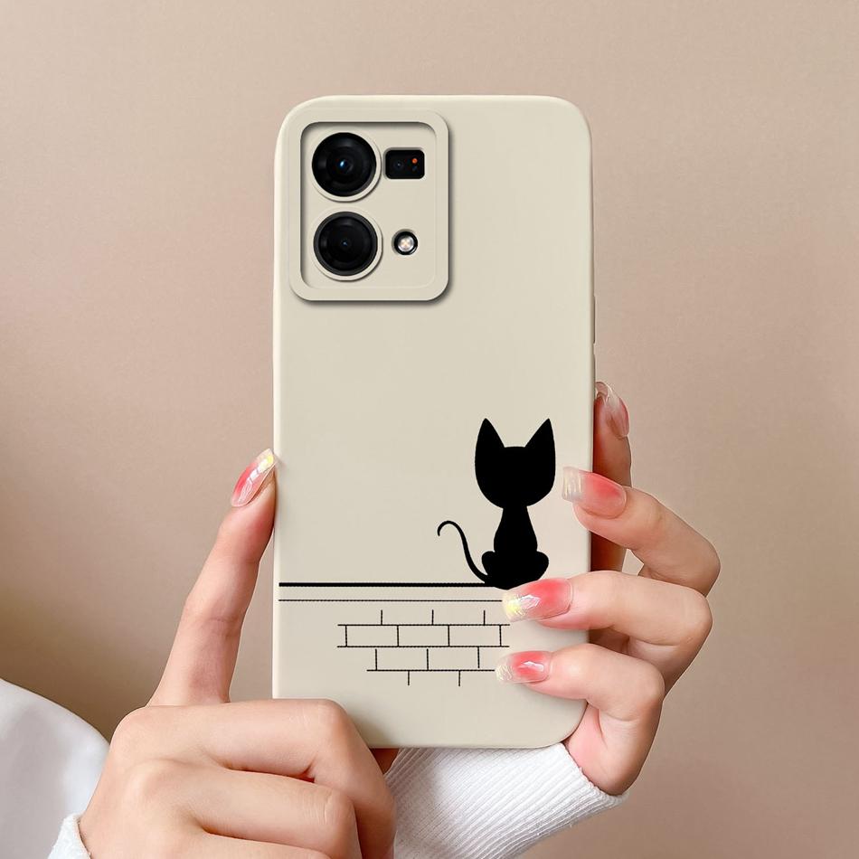 For Oppo F21 F21S Pro 4G 5G Phone Case New Fashion Liquid Silicone Camera Protection Back Cover For Oppo F 21 S Pro Funda Bumper