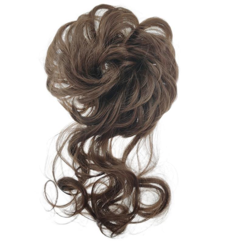 Artificial High-temperature Fiber Fake Hair Circle Fluffy Lazy Hair Bride Braiding Wig Messy Style