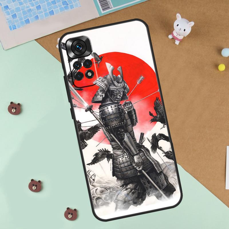 Samurai Warrior Case For Xiaomi Redmi 14C 10C 12C 13C Cover For Redmi Note 13 Pro 14 9 10 11 12 10S 11S 12S