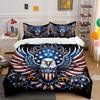"Patriotic Eagle Design Set" Exquisite Three-piece Bedding Set Gift for Kids and Adults