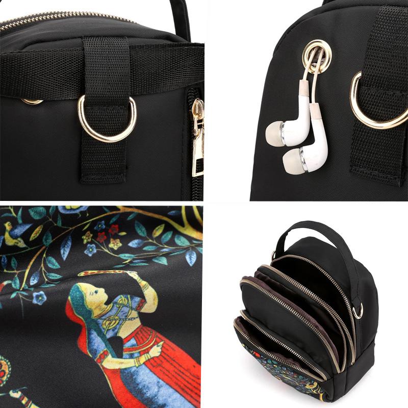 Fashionable Elephant Nylon Ladies Crossbody Bag, Large Capacity Ladies Shoulder Bag, Commuter Travel Handbag, Multi-occasion