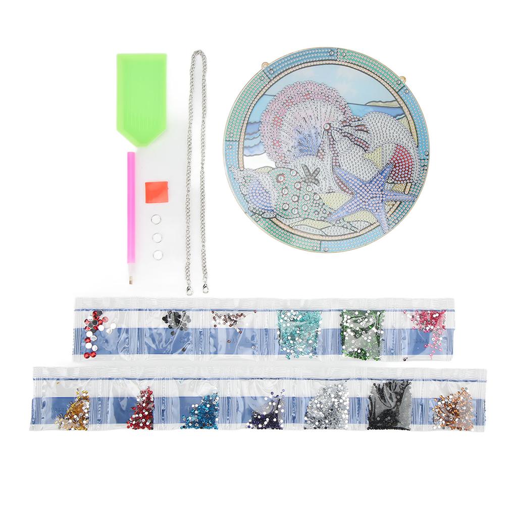 5D DIY Rhinestones Painting Sets Color Lasting Cute Cartoon Ocean Rhinestone Painting for Living Room Bedroom Wall Decor