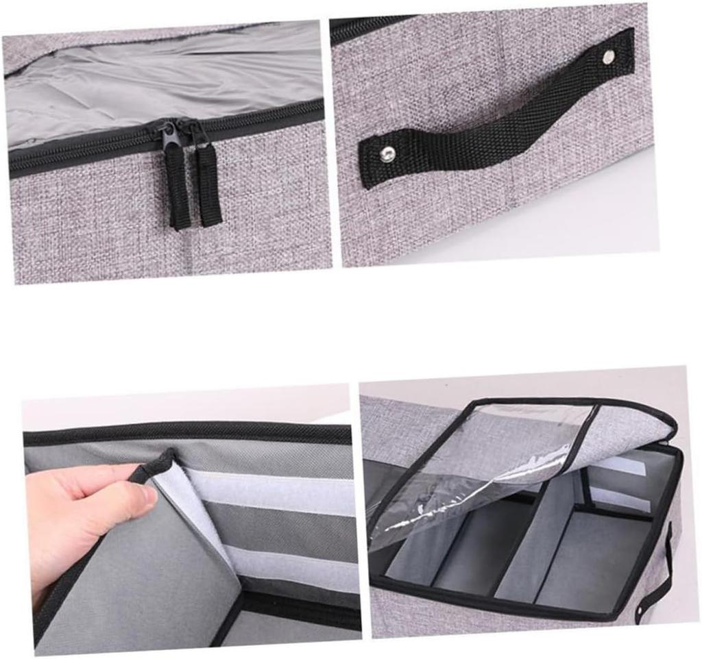 Under Bed Storage Containers Sturdy Sidewalls for Clothes Blanket Pillows and Shoes Storage Organizer with Lids