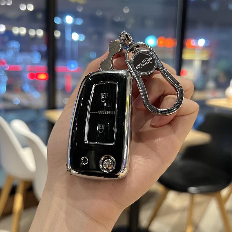 Pouzdro na klíče Nissan pro Qashqai, Tiida, Kicks - Sklopné, Jednoduchá skořepina s přezkou - Verze Elite & Dongfeng Kuaixiang