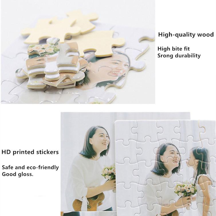 Customized Round Wooden Jigsaw Puzzle Printing Kids Adults Photo Custom Jigsaw Puzzle