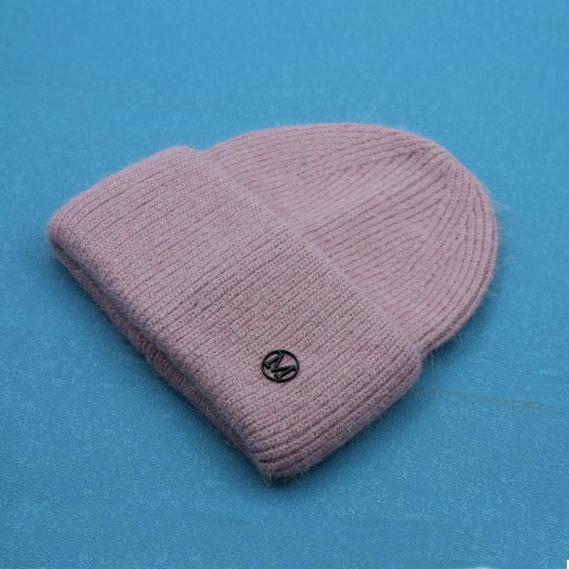 Fashion Angora Soft Cashmere Winter Hat Women Solid Rabbit Fur Beanie Ladies Thick Warm Skullies Knitted Hat