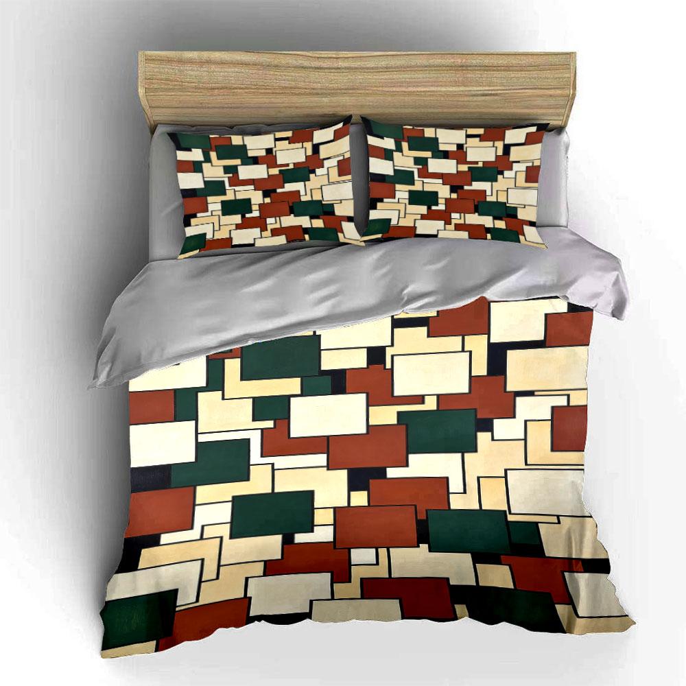 Abstract Overlapping Rectangular Shapes. Bedding Sets Duvet Cover Sets Duvet Covers Pillowcases(1 * Duvet Cover 2 * Pillowcases Without Duvet Insert)